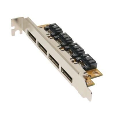 Internal to External eSATA 4 Port PCI Bracket