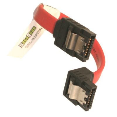 20" Serial ATA SATA Latching Cable Straight to Right Angle
