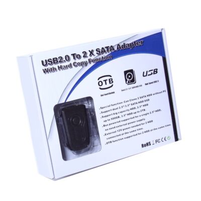 USB2.0 to 2x SATA adapter with copy function