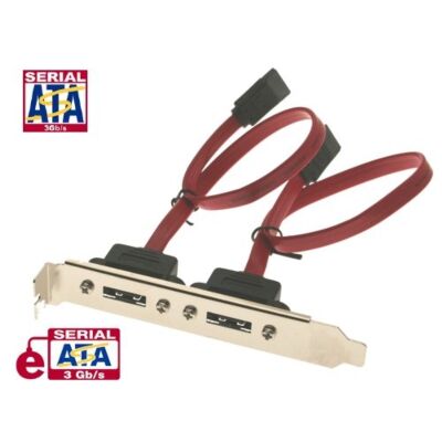 15 inch eSATA Dual Port Internal to External Adapter PCI Bracket
