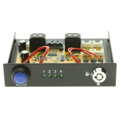 4 Port SATA III Switch 3.5inch Bay Mount Design With KeyLock and LED