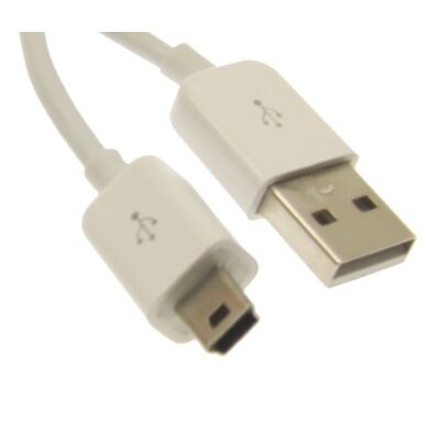 White 1ft. USB 2.0 Hi-Speed A to Mini B Device Cable 