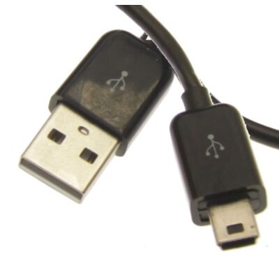 Black 1ft. USB 2.0 Hi-Speed A to Mini B Device Cable 