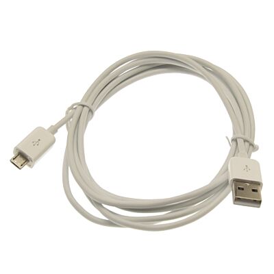 White 6ft. USB 2.0 Hi-Speed A to Micro B Device Cable 