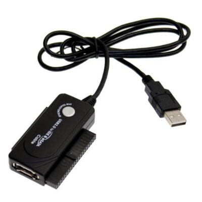 USB 2.0 & eSata to SATA & IDE/PATA Drive Adapter with Back-Up Button 