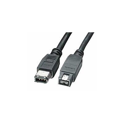 9-pin to 6-pin FireWire 800 - FireWire 400 cables 6ft.