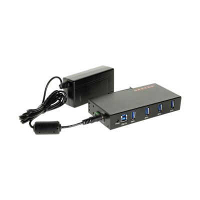 Power adapter connected to hub
