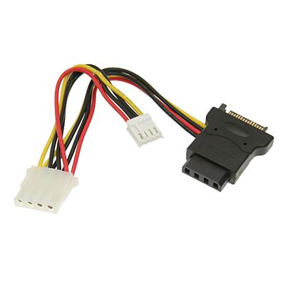 SATA power to 4 Pin Molex - 4 Pin Floppy Power Cable Y Adapter 5 inch