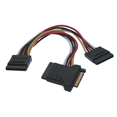 SATA Power Y Cable  15-Pin SATA Power SATA Splitter Power Cable