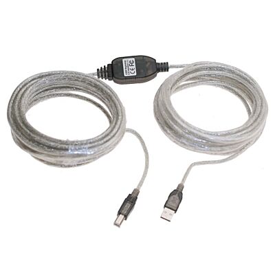Very Long USB 2.0 Cable 36ft. A to B Amplified Device Cable