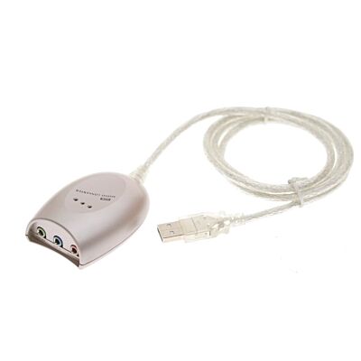 USB 2.0 Audio Adapter Box with Line Input and Mic Input