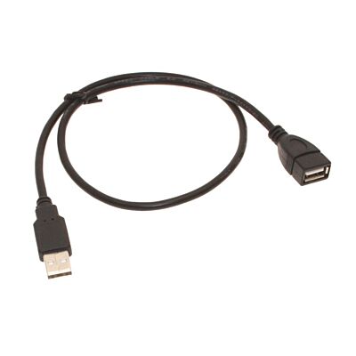 12" Short USB 2.0 High-Speed A-Male to A-Female Extension Cable 28/24AWG