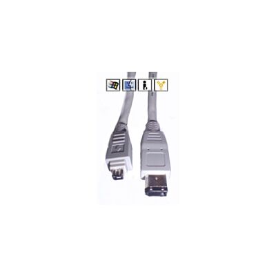 1394 FireWire Cables 6-pin to 4-pin 3ft.