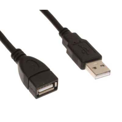 24" Short USB 2.0 High-Speed A-Male to A-Female Extension Cable 28/24AWG