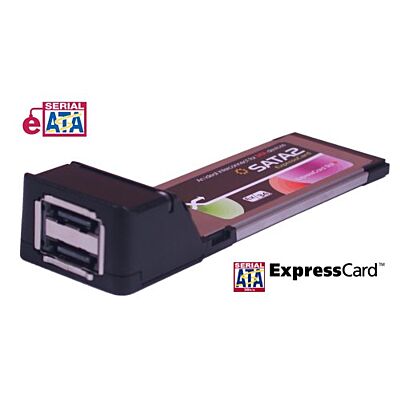 2-Port SATA2 Express Card/34mm Dual eSATA For Windows Vista and XP Laptops
