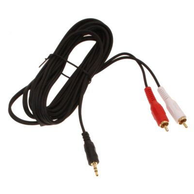 3.5mm Male Stereo Mini-Male to 2 RCA-Male - 12 Feet