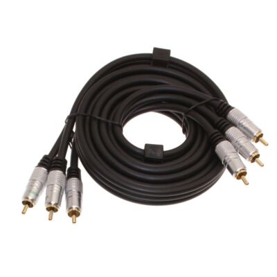 3 RCA to 3 RCA Component Video Cable 12ft. Hi-Quality Gold Plated and Shielded Cables