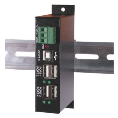 4-Port USB2.0 Hub w/ DIN RAIL Mounting Kit