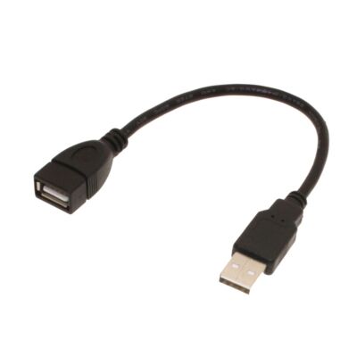 6" Short USB 2.0 High-Speed A-Male to A-Female Extension Cable 28/24AWG