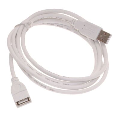 A-Male to A-Female USB Extension Cable High-Speed USB 2.0 White 6ft. Long