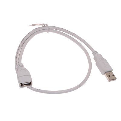A-Male to A-Female USB Extension Cable High-Speed USB 2.0 White 2ft. Long