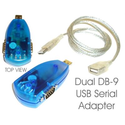 FTDI Dual Serial Port DB-9 RS-232 MINI-Adapter With Cable