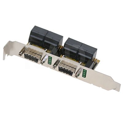 Internal to External Multilane 2 Port PCI Bracket for PC/MAC Systems