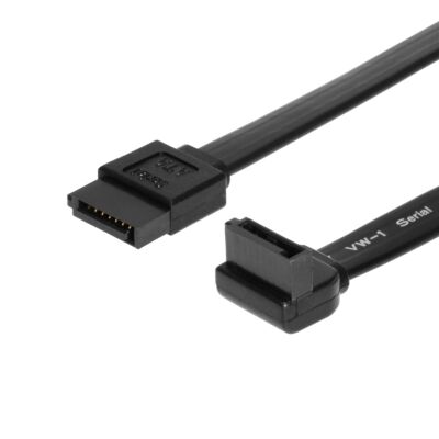 17" SATA 6-III Device Cable Straight to Left Angle