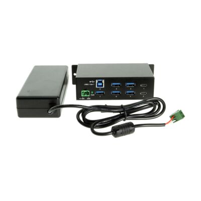 USB-C 7 port hub with power adapter
