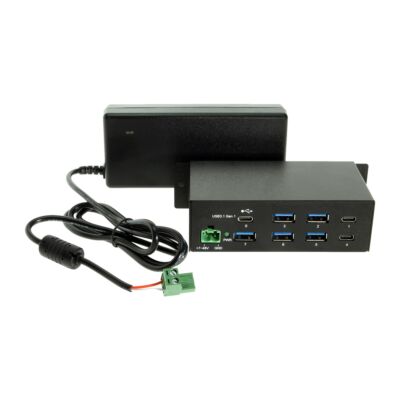 USB-C 7 port hub with power adapter