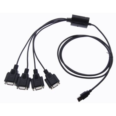4 Port FTDI USB to DB-9 Serial Cable for Win XP/Vista/7/8 and Linux