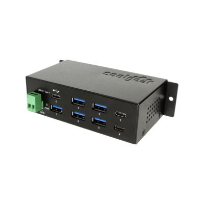 USB-C hub ports and terminal block