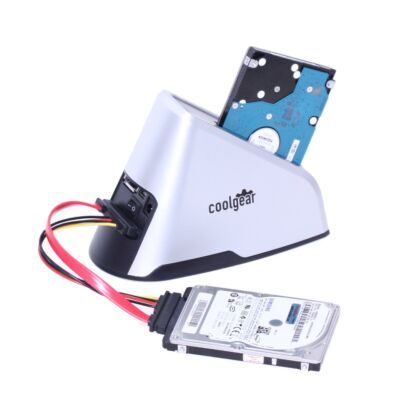 Dual Drive eSATA USB 2.0 HDD Docking and Cloning for SATA Hard Drives