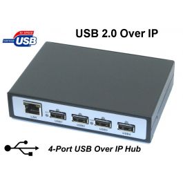USB 2.0 Over IP Network 4-Port Hub Share any Device Over TCP/IP Cooldrives